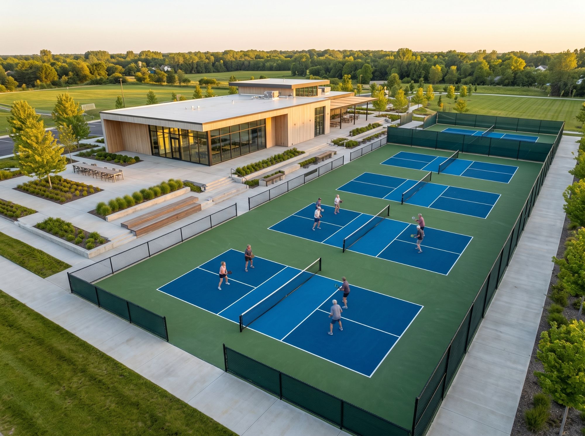 Instalaciones de un club de pickleball